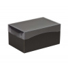 Darčeková krabica s priehľadným vekom 200x125x100 mm, čierna