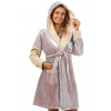 Šedohnědý i béžový dámský huňatý bambusový župan s medvědem do porodnice 1Z1705 hnědá L + První výměna zboží zdarma.