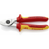 Knipex 95 16 165 VDE kabelové nůžky hliníkový a měděný kabel, jedno- a vícežilový, 15 mm, 50 mm², 0