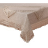 Obrus béžový s krajkovým lemom Šírka 140 cm | Dĺžka 220 cm béžová