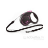 Vodítko Flexi Black Design lanko S 5m rúžové