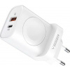 Veger Nabíječka VEGER USB A + Type-C + indukční nabíječka kompatibilní s Apple Watch PD QC3.0 3A 25W W002E bílá