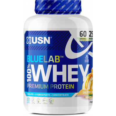 Proteínové prášky USN BlueLab 100% Whey Premium Protein slaný karamel 908g blw21