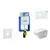 Geberit Kombifix Modul na závesné WC s tlačidlom Sigma01, alpská biela + Duravit D-Code - WC a doska, Rimless, SoftClose 110.302.00.5 NH1