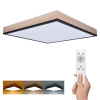 Solight LED ceiling lighting with remote control, square, wood decor, 3000lm, 40W, 45x45cm WO802