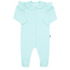 Dojčenský bavlnený overal New Baby Stripes ľadovo modrá - 80 (9-12m)