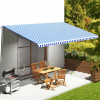 vidaXL Náhradná látka na markízu modro-biela 6x3,5 m - Modrá - 98731-60929