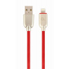 Gembird Premium rubber 8-pin charging and data cable, 2m, red CC-USB2R-AMLM-2M-R