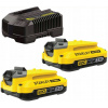 Stanley SFMCB12D2 FatMax Štartovacia sada V20 2x2,0Ah (2 batérie + nabíjačka)