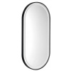 KAIRA zrkadlo oválne s LED osvetlením 45x90cm, čierna mat