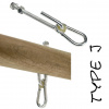 KBT Hojdačkový hák skrutka / matka O140 mm M12 typ J
