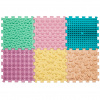 Masážna ortopedická podložka Puzzle Mix Pastel 6 prvkov