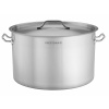 Hrnec střední 32 l, průměr 400 mm, z nerezové oceli s pokličkou | PRESTONA, 210119 inox