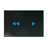 Alcadrain Ovládacie tlačidlo sklo-čierne NIGHT LIGHT-2-SLIM