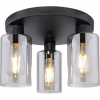 Globo Lighting Hadera stropné svietidlo 3x60 W čierna-dymová 15465-3D
