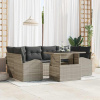 zahrada-XL Súprava záhradných pohoviek 7 pcs Svetlosivá Poly ratan 3348578