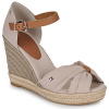 Tommy Hilfiger Sandále BASIC OPEN TOE HIGH WEDGE Béžová