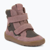 Detské snehové barefoot topánky Froddo Tex Winter grey/pink