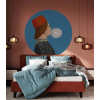 WALLCOLORS Dots Boy with Bubble Gum blue - tapeta POVRCH: Prowall Canvas
