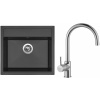 Set Sinks G9026 (dřez Solo 560 Pureblack 26 + baterie Vitalia Chrom - lesklý)