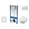 kielle Genesis - Set predstenovej inštalácie, klozetu Subway a dosky softclose, CeramicPlus, tlačidlo Gemini l, lesklý chróm SANI11AK1102