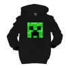 Detská mikina s kapucňou s potlačou Minecraft Creeper- Detská mikina dětské Černá XL 12/13 let