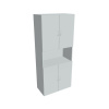 OFFICE PRO s.r.o. HOBIS skriňa policová dverová - D 5 80 05, sivá