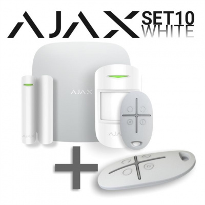 SET 10 - Ajax StarterKit white + Ajax SpaceControl white - ZDARMA AJAXSET10_WH