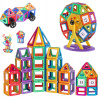 VEĽKÉ KLOCKI MAGNETYCZNE 3D KONŠTRUKČNÉ MAGNETIC TILES 180 ks VZDELÁVANIE