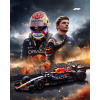 CUKROVÁ TLAČ jedlý obrázok na tortu Cukrová hmota Max Verstappen Formula 1 Red Bu
