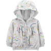 CARTER'S Mikina s kapucňou Grey Dino dievča 12m 1N079410_12M