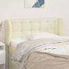 vidaXL Čelo postele so záhybmi krémový 83x23x78/88 cm umelá koža - Krémová - 102659-202782