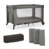 Kinderkraft Cestovná postieľka Joy 2 Dark Grey
