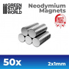 Green Stuff World Neodymové magnety 2x1mm - 50ks (N52) (Green Stuff World)