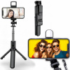 SELFIE TYČ SELFIE STATÍV DRŽIAK NA TELEFÓN TYČ TRIPOD S LED LAMPOU