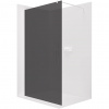 CERANO - Sprchová zástena Walk-in Onyx Round Ľ/P - 8 mm - guľatá vzpera - biela matná, grafitové sklo - 80x200 cm