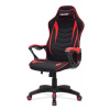 Herné a kancelárské kreslo E-racer, poťah červená a čierna látka, KA-G408 RED