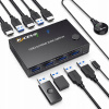 PREPÍNAČ KVM 2 V 1 USB 3.0 HDMI 4K 60HZ PRE 2 POČÍTAČE KCEVE
