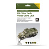 Vallejo 78.402 sada airbrush farieb Army Olive Drab 6x8 ml (Vallejo Model Air US Army Olive Drab 78402)