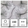 LED svetelná reťaz – svietiace trsy, nano, 2,35 m, vnútorná, studená biela, časovač