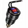 Motocyklová nabíjačka Napájací adaptér USB x2 zásuvka QC 3.0