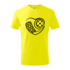 Florbal love - Tričko detské bavlnené - 134 cm/8 rokov ( Citrónová )