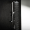 HANSGROHE Crometta E Showerpipe EcoSmart nástenný sprchový systém s termostatom, horná sprcha 1jet 240 x 240 mm, ručná sprcha 2jet, chróm, 27281000