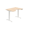 Hobis Pracovný stôl Motion Ergo, PO, 2S, 120x70,5-120,5x90 cm, agát/biela