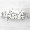 Biante Vankúš valec bonbon Sandra SA-570 Abstraktné tváre na bielom 15x40 cm