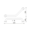 Rukoväť Nimco 425x25 mm BM 7035L-18