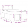 vidaXL Boxspring posteľ s matracom krémový 120x200 cm látka - Krémová - 153677-52194