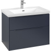VILLEROY & BOCH Subway 3.0 závesná skrinka pod umývadlo, 2 zásuvky, s LED osvetlením, 772 x 478 x 429 mm, Marine Blue, C574L2VQ
