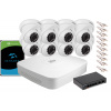 Dahua IP monitorovací set NVR 1TB 8 dome kamier 2MPx