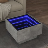 Konferenčný stolík s LED betónový 50x50x30 cm kompozitné drevo-ForU-847507